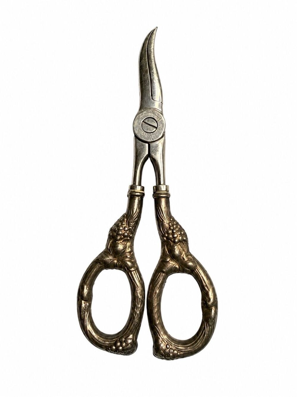 Vintage Raimond Italy Stainless Steel Grape Vine Ornate Scissors Shears